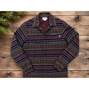 Obey Propaganda Aztec Southwestern Wool Blend Jacket Mens Small Tribal Coat